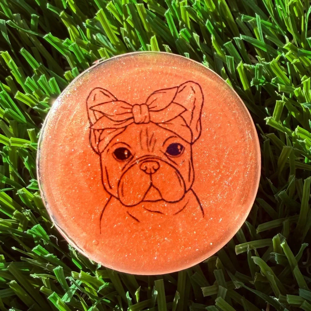 Orange Glitter Phone Grip